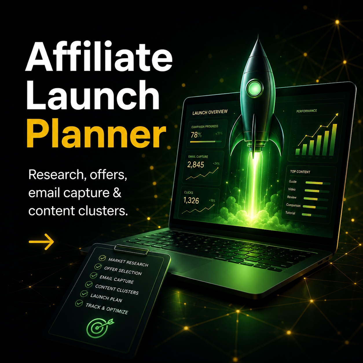 Affiliate Launch Planner — niche research and content planning guide